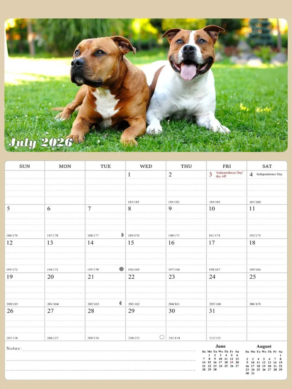 2026 - 2027 Calendar Magnetic Peel & Stick 18 Months 8.5